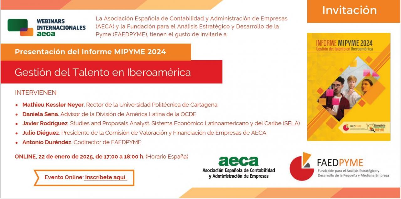 Presentación del Informe Mipyme Iberoamérica 2024 - Invitación